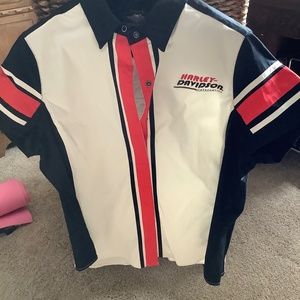 Womens HARLEY DAVIDSON new short sleeves,Sz. Plus 1W, white black, WITH TAGS